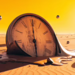 melting clock in a desert